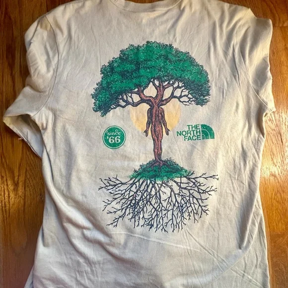 The North Face Men's Beige Long Sleeve Tee - Picture 6 of 6